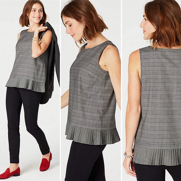 J. Jill Tops J Jill Pleated Hem Sleeveless Top Size Small Poshmark